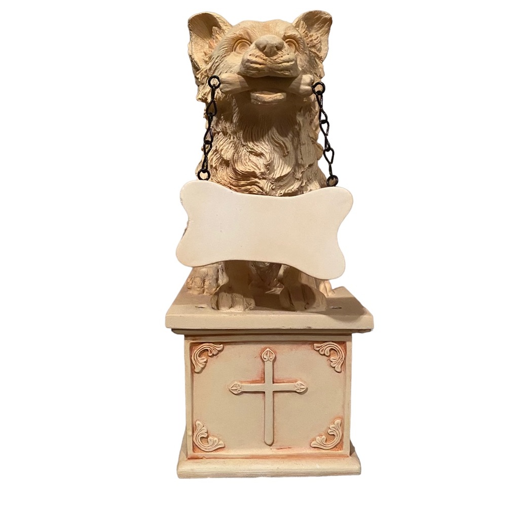 11 Inch Ceramic Dog Urn - Dogs leave pawprints on our hearts.